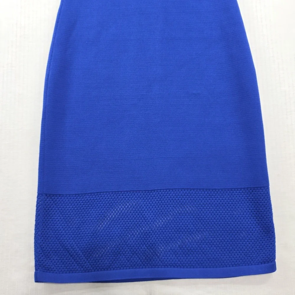 Michael Kors Royal Blue Sleeveless Bodycon Dress Size S Preppy Modern Date Night